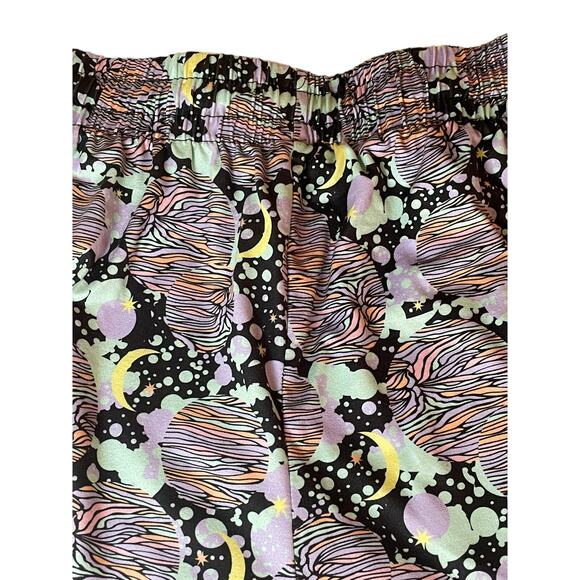 Pop Fit Cheek Boss Sleep Shorts XL Galaxy Print Tie Waist Lounge Pajama - Picture 7 of 10